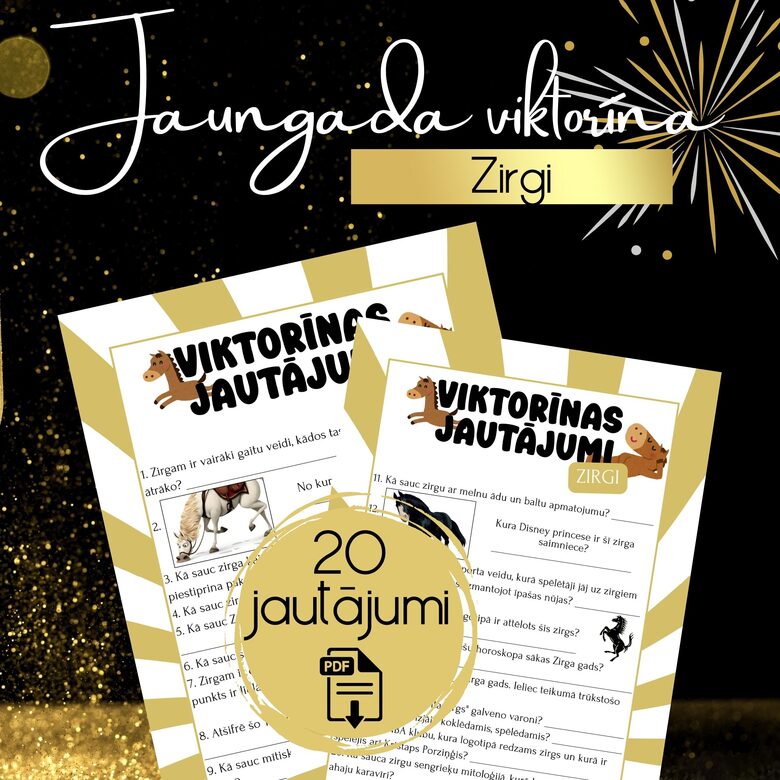 Jaunā Gada viktorīna "Zirgi", Digitāls PDF fails